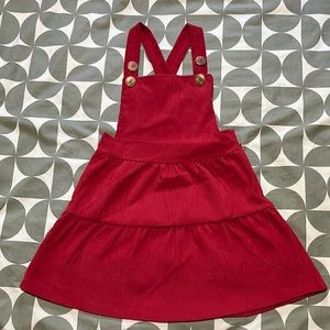2T Red corduroy dress